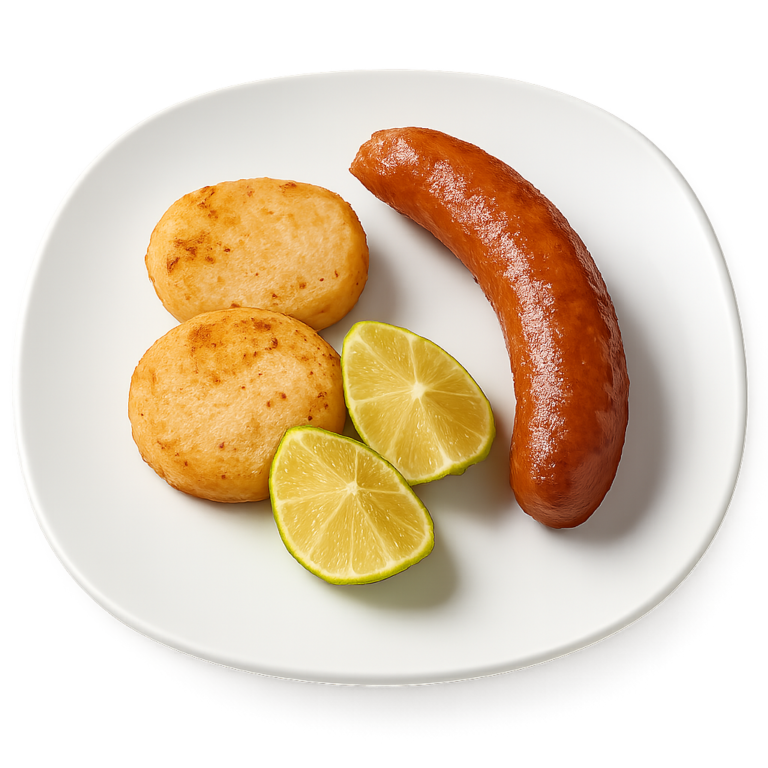 Chorizo con arepa de Piko Riko
